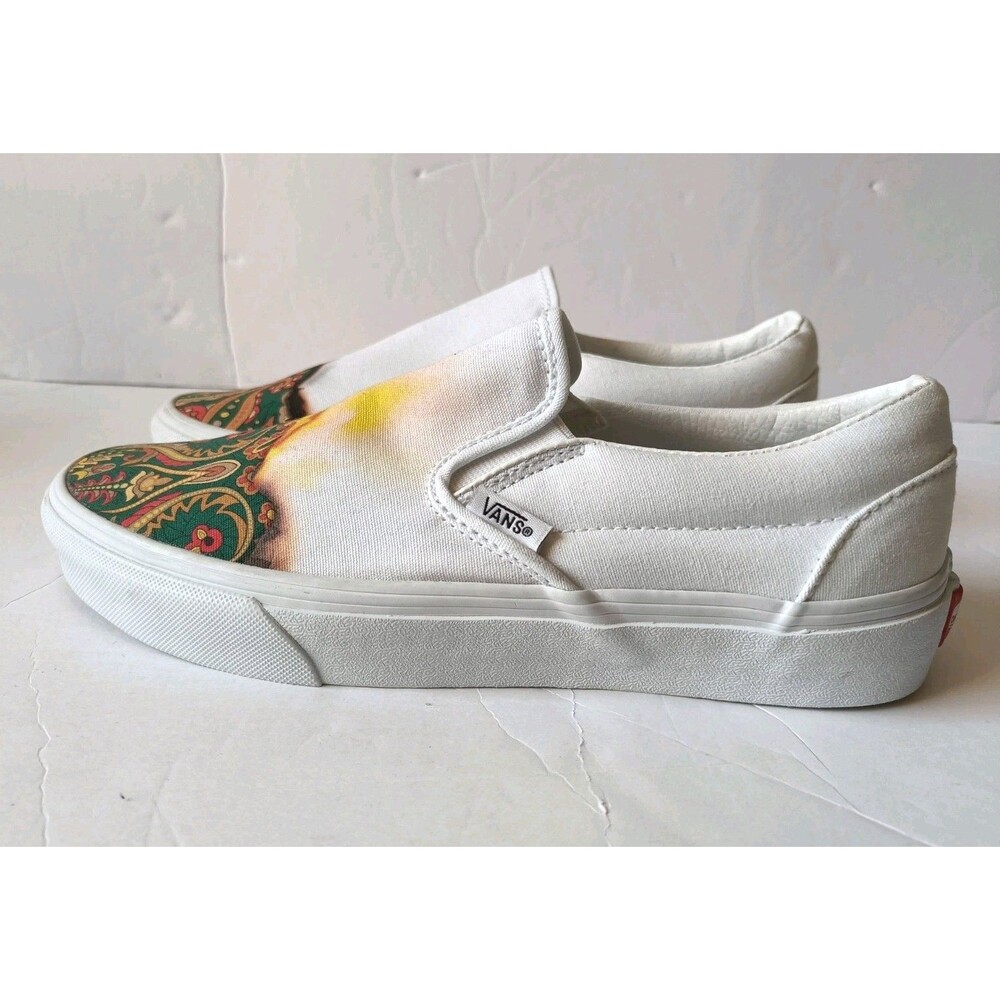 VANS Classic Slip On Big Reveal Shoes Unisex Men’s 7.5 Women’s 9 White Sneakers - Picture 4 of 10